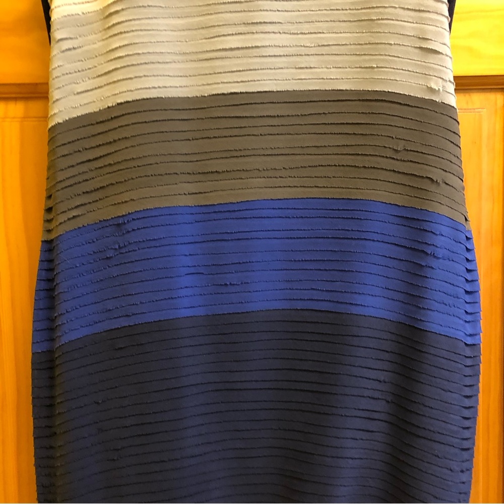 Rag & Bone Silk Layered Ruffle Color Block Dress … - image 5